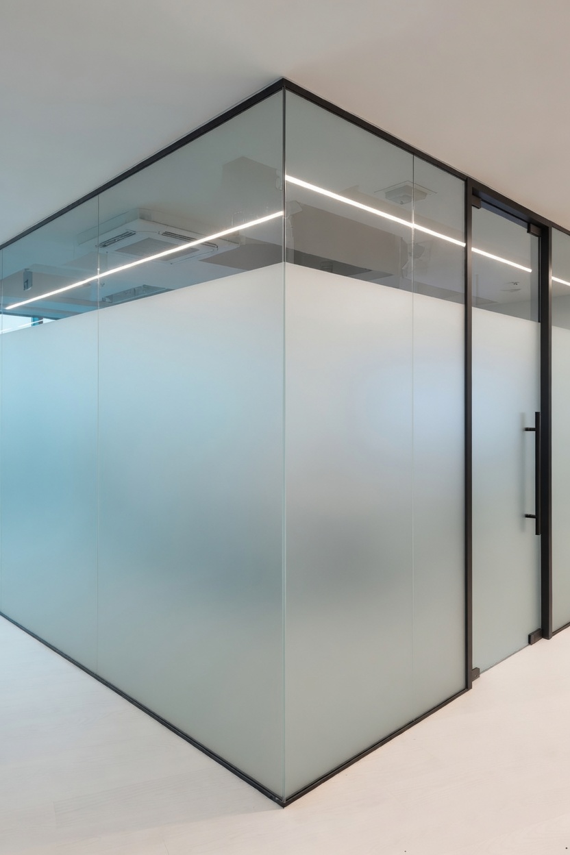 PDLC inactive — sklo matné